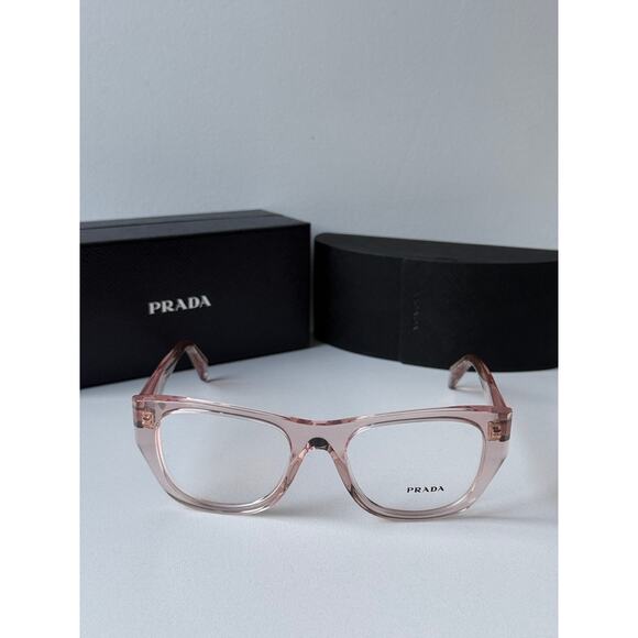 NEW Prada PR A18V Eyeglasses Frames in Transparent Pink - Picture 4 of 6
